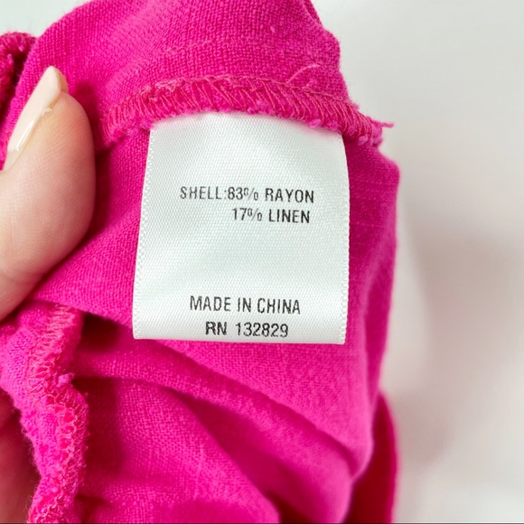 Privacy Please NWT Pant Rosa Wide-Leg Cropped Bright Pink Medium - Picture 9 of 13